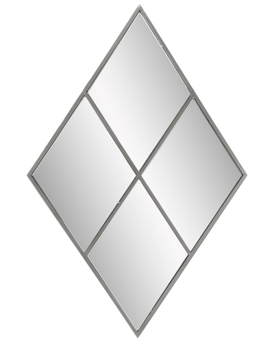Howard Elliott Diamond Windowpane Mirror In Silver