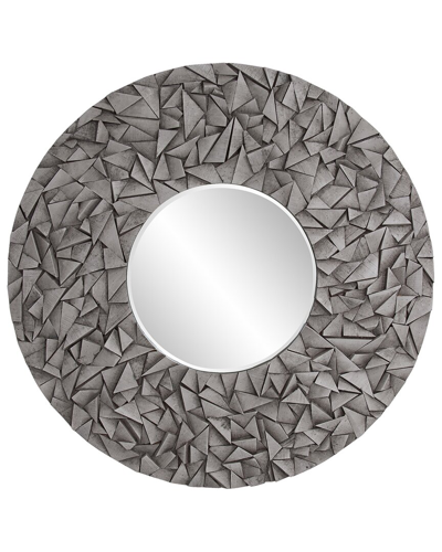 Howard Elliott Pablo Round Mirror In Gray