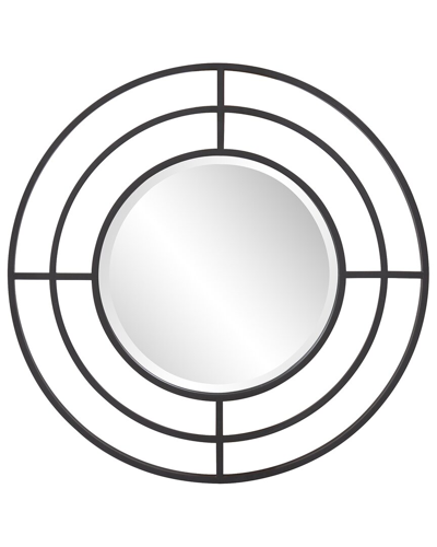 Howard Elliott Bullseye Round Mirror In Black