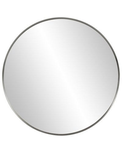 Howard Elliott Steele Round Mirror In Silver