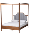 BAXTON STUDIO BAXTON STUDIO DAKOTA CLASSIC QUEEN SIZE PLATFORM CANOPY BED