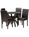 Baxton Studio Trine Modern Wood 5pc Dining Set