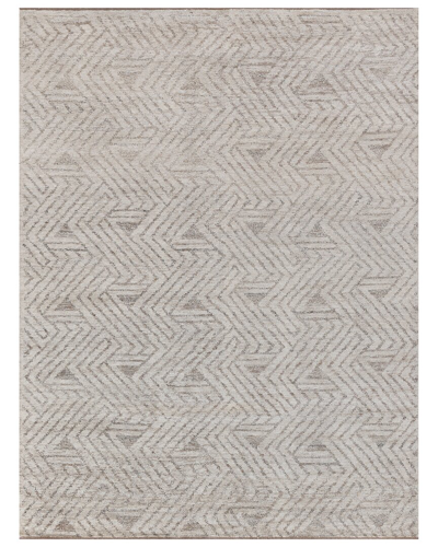 Exquisite Rugs Eaton Hand-knotted New Zealand Wool & Bamboo Silk Area Rug In Beige