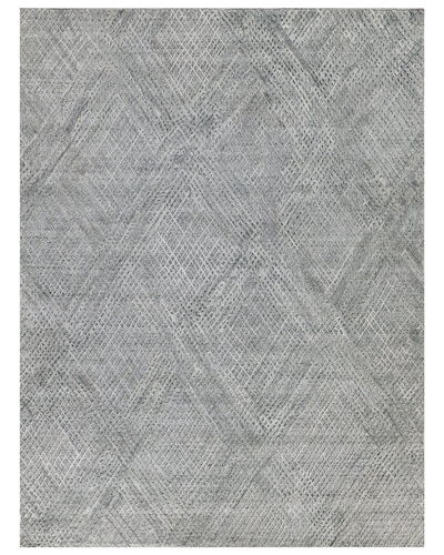 Exquisite Rugs Crescendo Bamboo Silk Area Rug In Silver