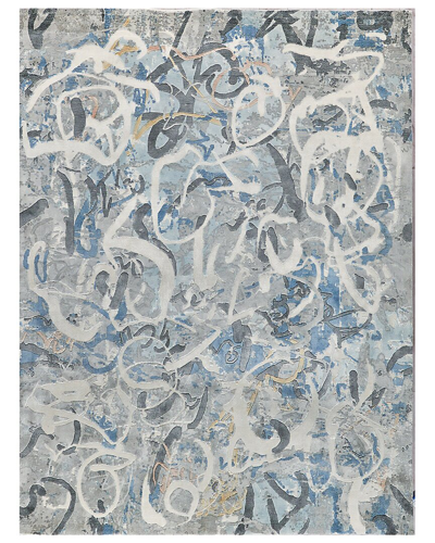 Exquisite Rugs Gianni Wool/bamboo Silk Area Rug In Blue
