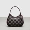 Coach Ergo Bag In Checkerboard Patchwork Upcrafted Leather With Zig Zag Stitch In Oxblood/heather Grey