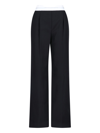 Alexander Wang High Waisted Pleated Pant With Logo Elastic Clothing In Black