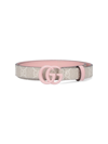 Gucci Gg Marmont Thin Belt In White