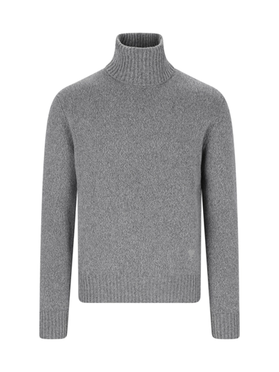 Ami Alexandre Mattiussi Cashmere Turtleneck Sweater In Gray