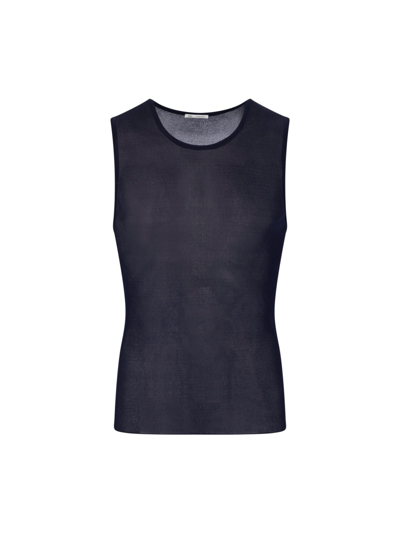 Ami Alexandre Mattiussi Long Tank Top In Navy