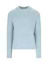 Ami Alexandre Mattiussi Blue Ami De Cœur Sweater In Light Blue