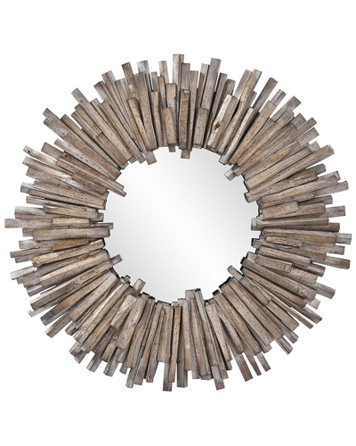 Howard Elliott Durango Round Mirror In Grey
