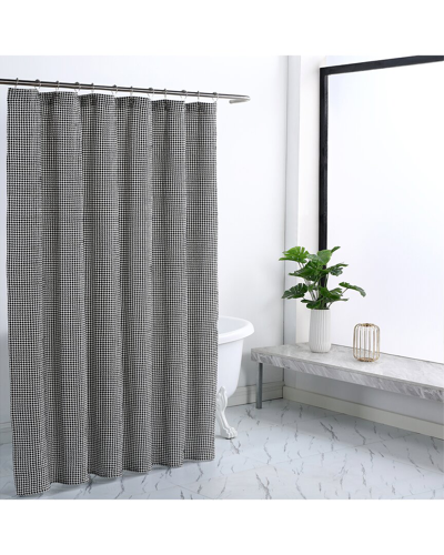 Wellbeing By Sunham Jacquard Textured Shower Curtain