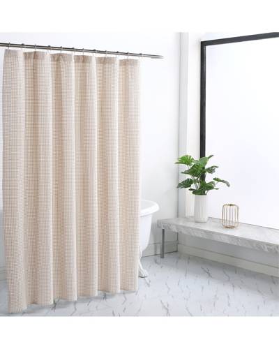 Wellbeing By Sunham Jacquard Textured Shower Curtain