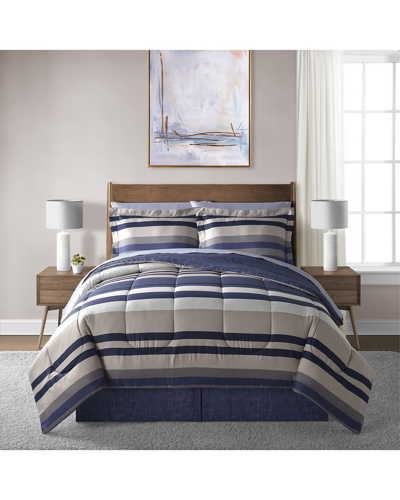 Lanwood Home Xavier Stripe 8pc Bed In A Bag