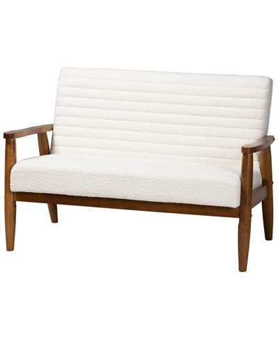 Baxton Studio Stratton Mid-century Modern Boucle Loveseat