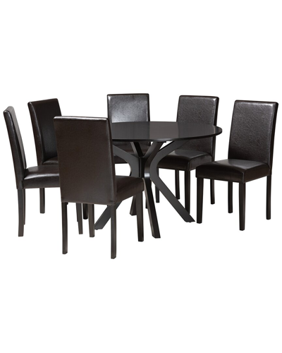 Baxton Studio Asli Modern Wood 7pc Dining Set