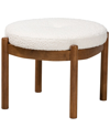 Baxton Studio Iliana Japandi Boucle Ottoman