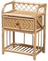 BAXTON STUDIO BAXTON STUDIO KOBIE MODERN BOHEMIAN RATTAN 1-DRAWER NIGHTSTAND