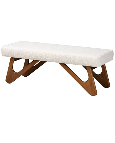 Baxton Studio Rika Japandi Boucle Bench