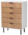 BAXTON STUDIO BAXTON STUDIO KARIMA MID-CENTURY MODERN 5-DRAWER STORAGE CABINET