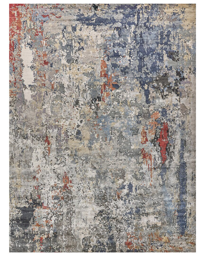 Exquisite Rugs Laureno Bamboo Silk Area Rug In Blue