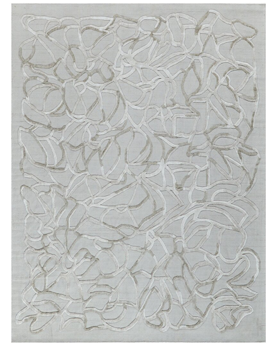 Exquisite Rugs Goudy Wool/bamboo Silk Area Rug In White