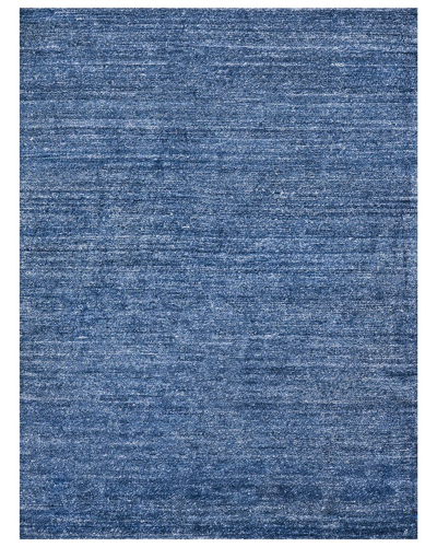 Exquisite Rugs Plush Bamboo Silk/mohair Area Rug In Blue