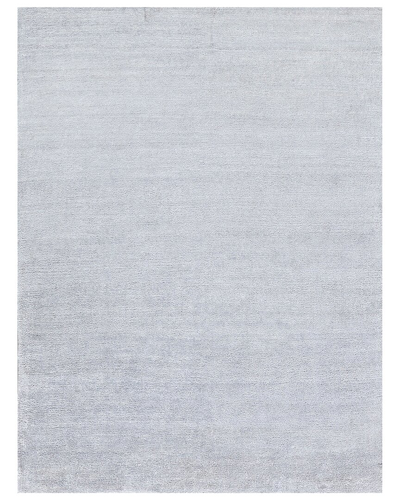 Exquisite Rugs Plush Bamboo Silk/mohair Area Rug In Silver