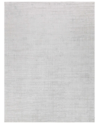 Exquisite Rugs Crescendo Bamboo Silk Area Rug In White