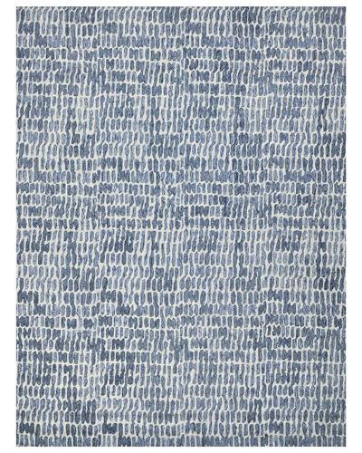 Exquisite Rugs Ink Blot New Zealand Wool Area Rug In Blue