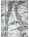 Exquisite Rugs Kyoto Wool/bamboo Silk Area Rug In Silver
