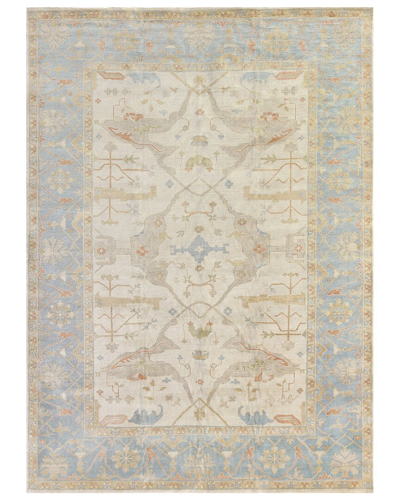 Exquisite Rugs Antique Weave Oushak New Zealand Wool Area Rug In Blue