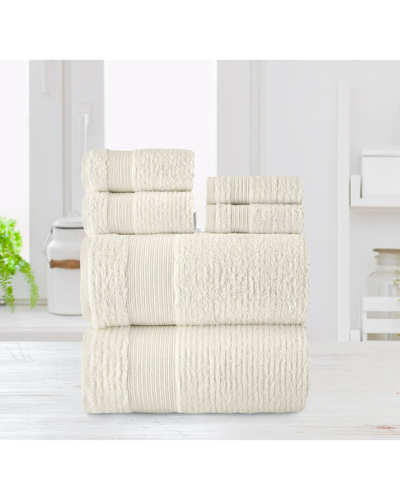 Chic Home Premium 6pc Pure Turkish Cotton Towel Set In Beige