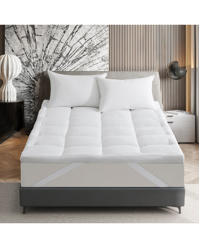 Unikome 4in Mattress Topper In White