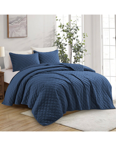 Unikome Luxurious Reversible Velvet Coverlet Set