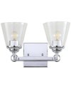 JONATHAN Y JONATHAN Y 2-LIGHT MARION CHROME VANITY LIGHT