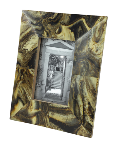 Peyton Lane Gold & Brown Resin Rectangular Picture Frame With Tigers Eye Finish