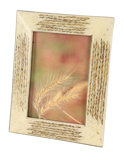 Peyton Lane Inlaid Beige & Gold Vervain And Sentimento Grass Picture Frame
