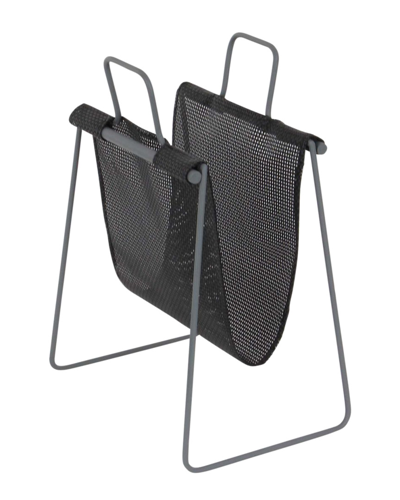 Peyton Lane Metal Fabric Magazine Holder In Gray