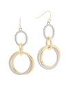 Juvell Two-tone Circle Drop Earrings