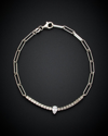 Italian Gold Over Silver 14k  0.30 Ct. Tw. Diamond Bracelet