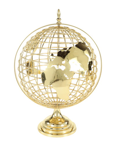 Peyton Lane Decorative Gold Metal Spinning Globe