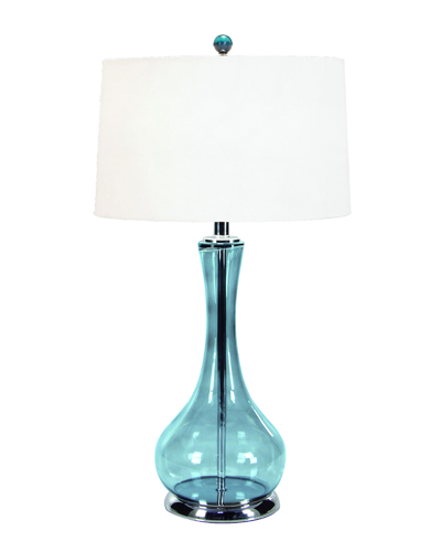 Peyton Lane Turquoise Glass Decanter Table Lamp