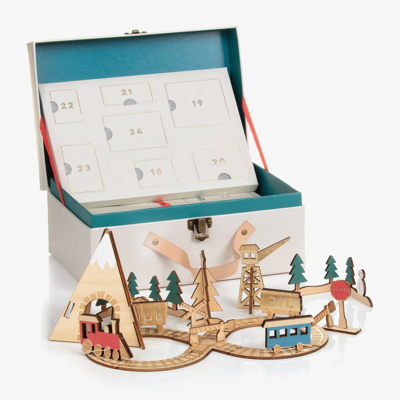 Meri Meri Wooden Train Advent Calendar (23cm) In Multi