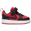 Nike Little Kids' Court Borough Low Recraft Stretch Lace Casual Shoes In Black/white/red