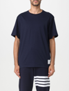 Thom Browne Polo Shirt With Lapel Short Sleeve In Navy
