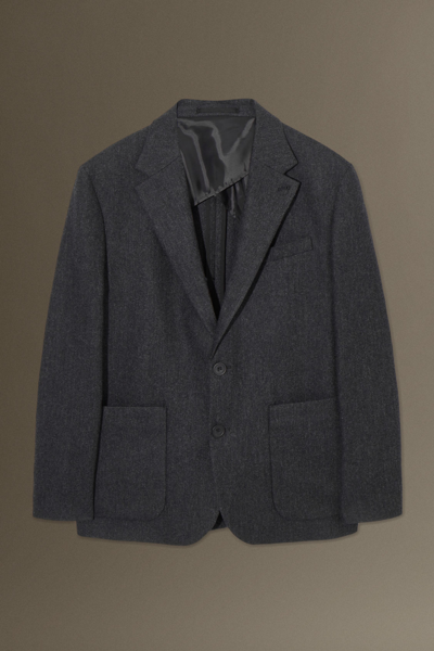 Cos Herringbone Wool Blazer - Regular In Grey