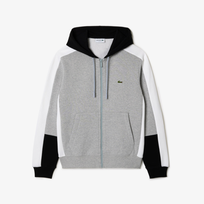 Lacoste Zipped Jogger Hoodie - L - 5 In Grey