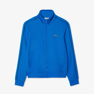 Lacoste Men's Paris Piqué Zip-up Track Jacket - Xl - 6 In Blue